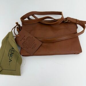 VILENCA HOLLAND Cognac Genuine Leather Crossbody Bag Style VIO 09 NEW